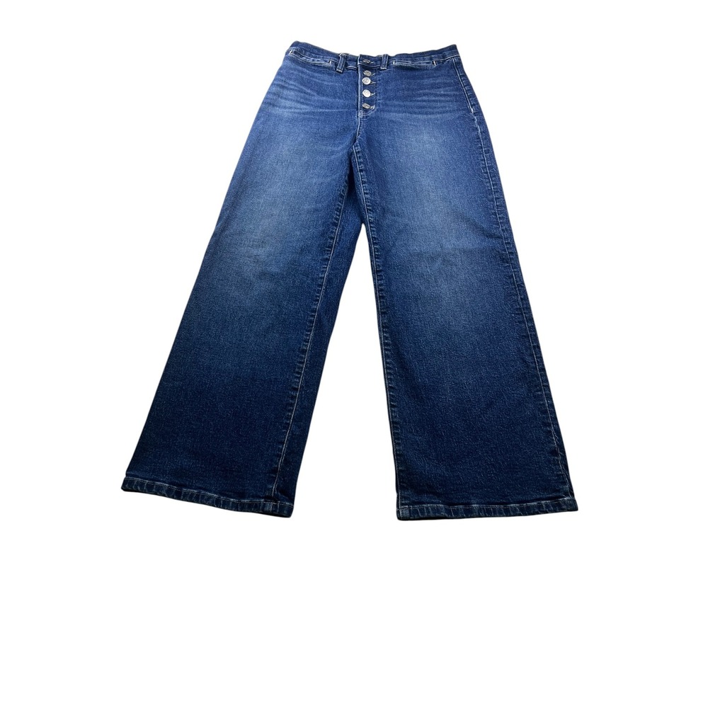 Madewell Perfect Vintage Wide Leg Jeans Womens 29 High Rise Button FlyBlue NM449